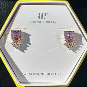BP “The GoGo Earrings” - Gold Plating & Lavender Topaz Cubic Zirconia ER42183